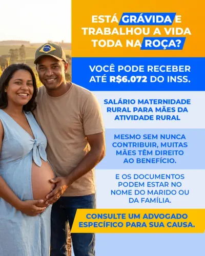 Criativo: Salário maternidade rural